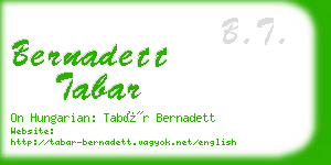 bernadett tabar business card